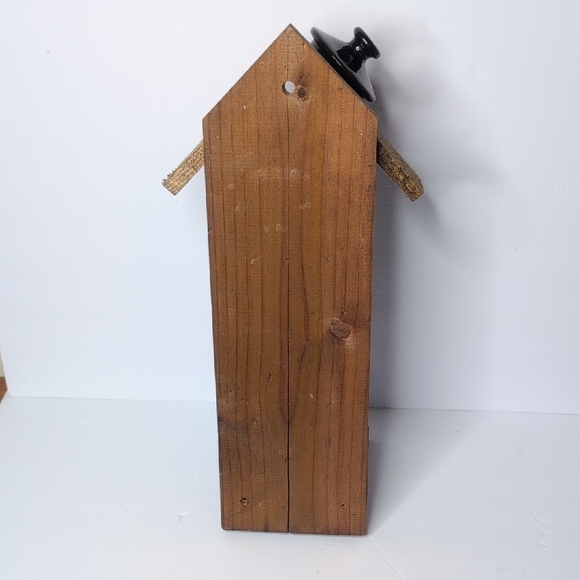 Rustic Wooden Bird Feeder Handmade Panda - Picture 4 of 13